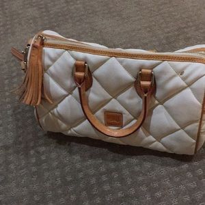 Dooney and Bourke white quilted satchel